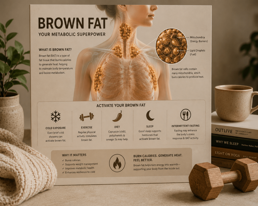 Cold therapy supporting metabolism energy expenditure and brown fat activation
